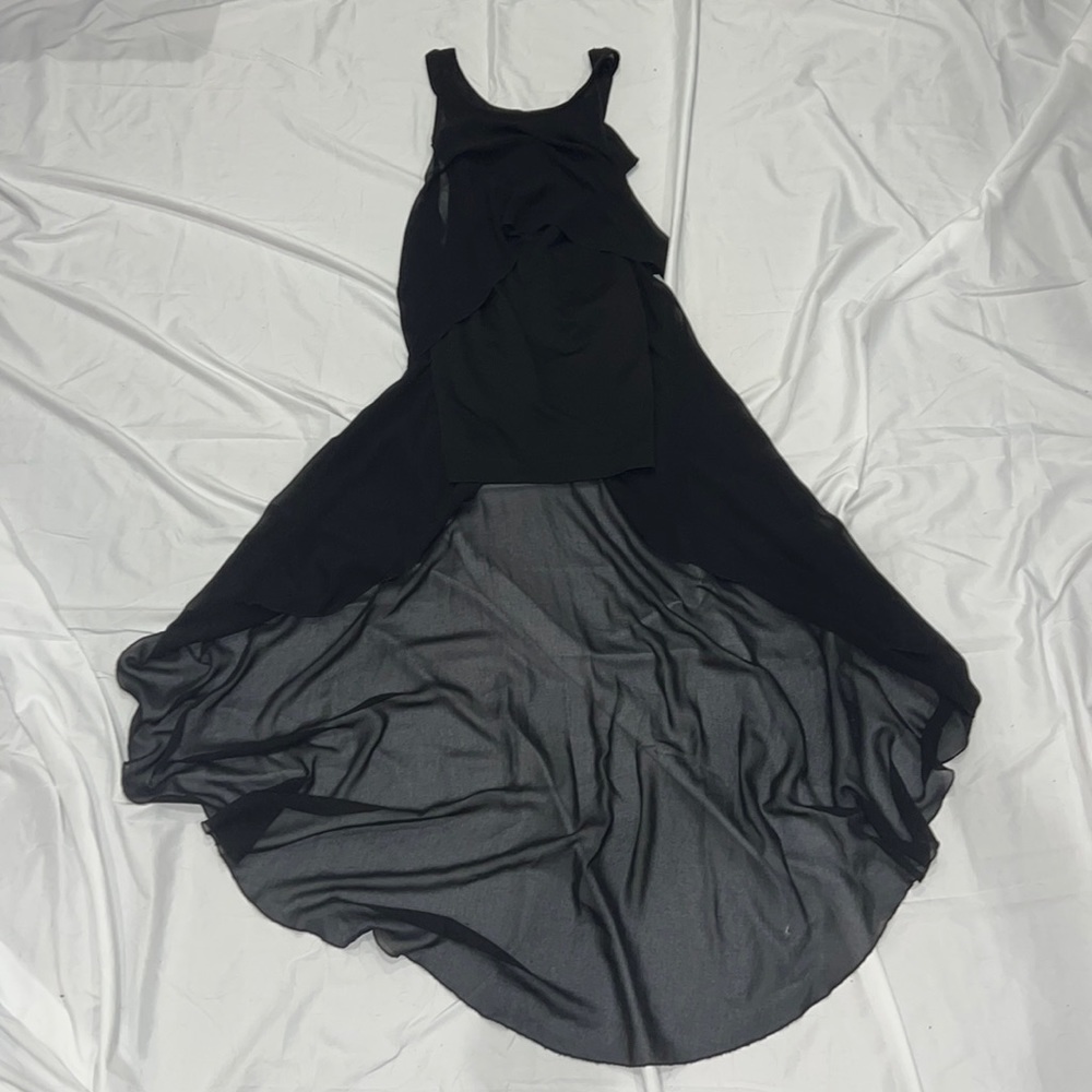 Bebe High Low Cape Dress